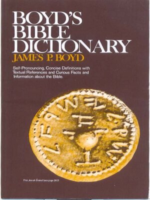 cover image of Boyd's Bible Dictionary